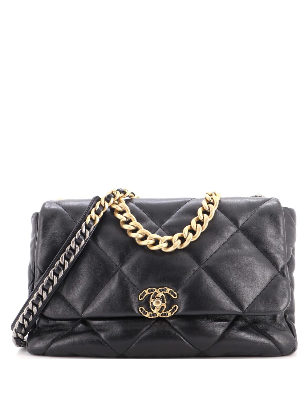 Chanel 19 Flap Bag Quilted Leather Maxi #350872C47B
